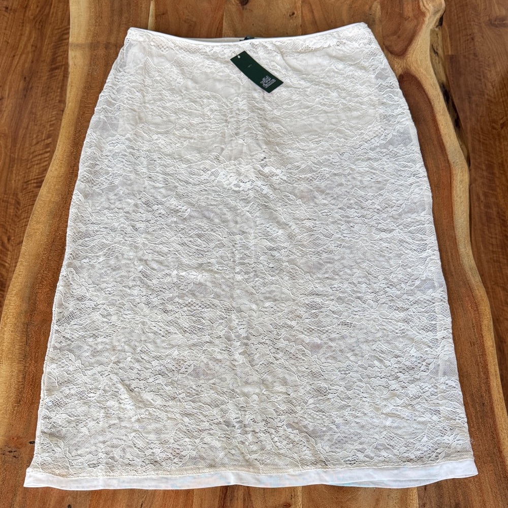 Wild fable off white Lace Skirt with shorts underneath